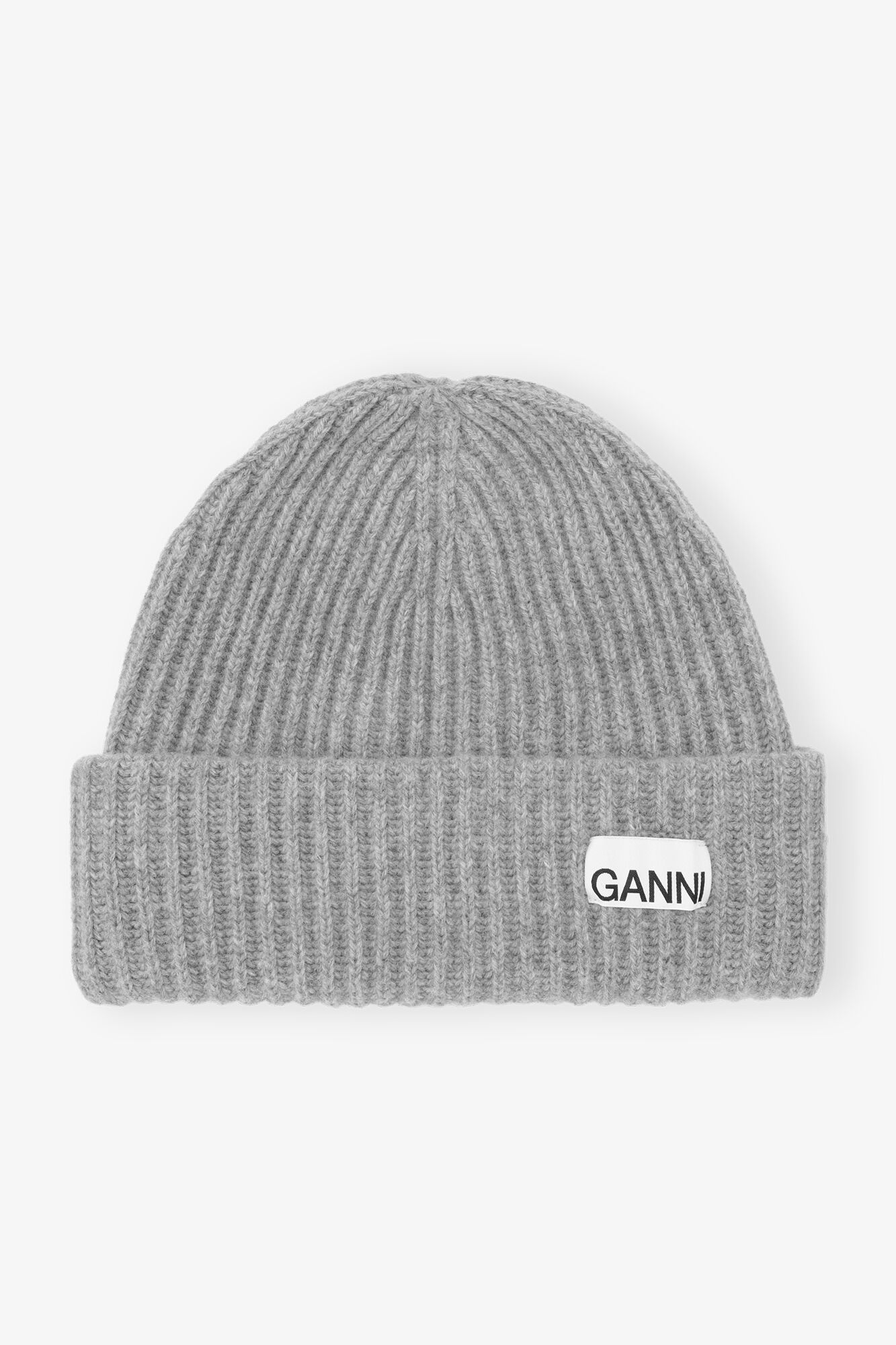 GANNI Structured Rib, Melange, Mütze