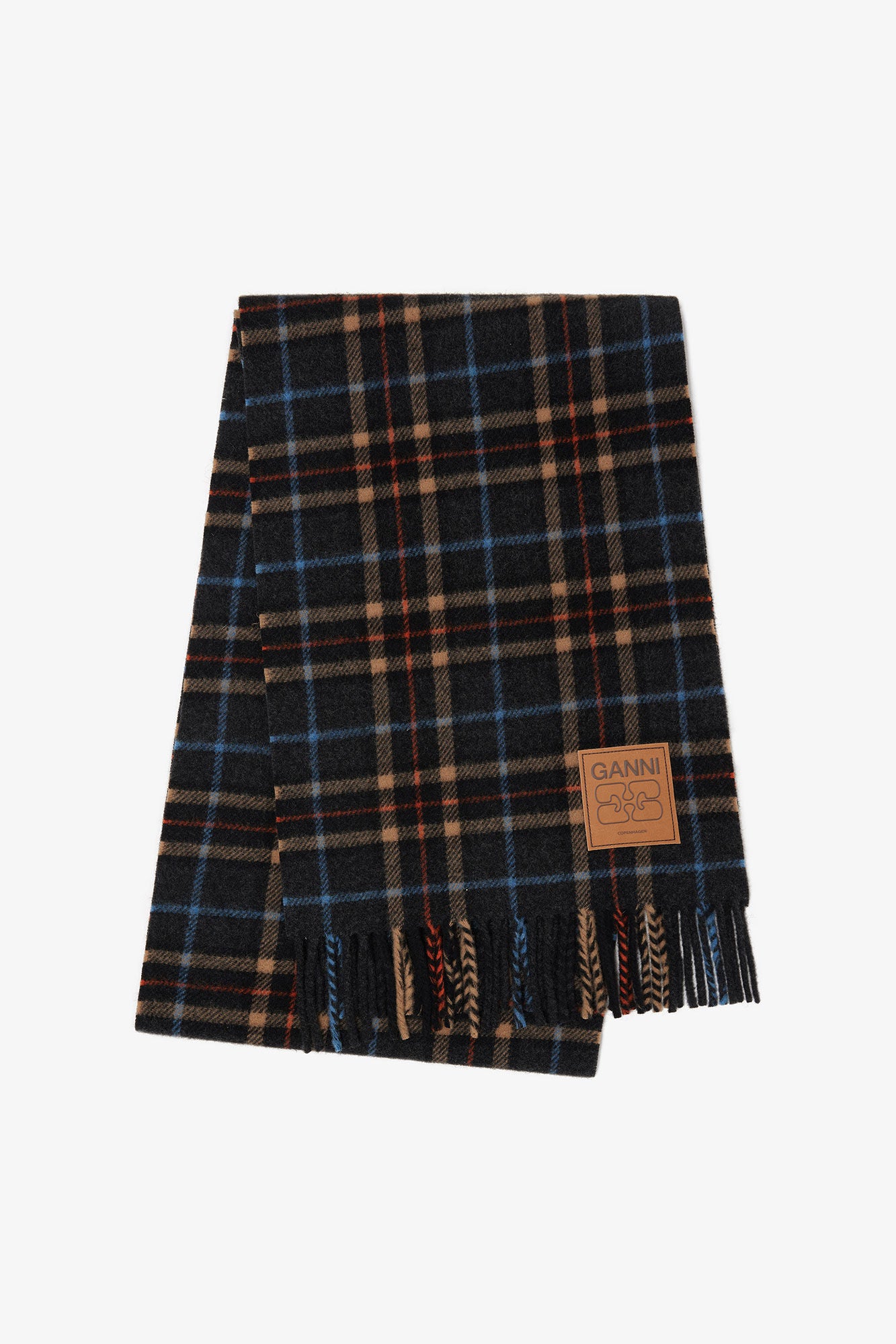 GANNI Wool Knit, Charcoal, Schal