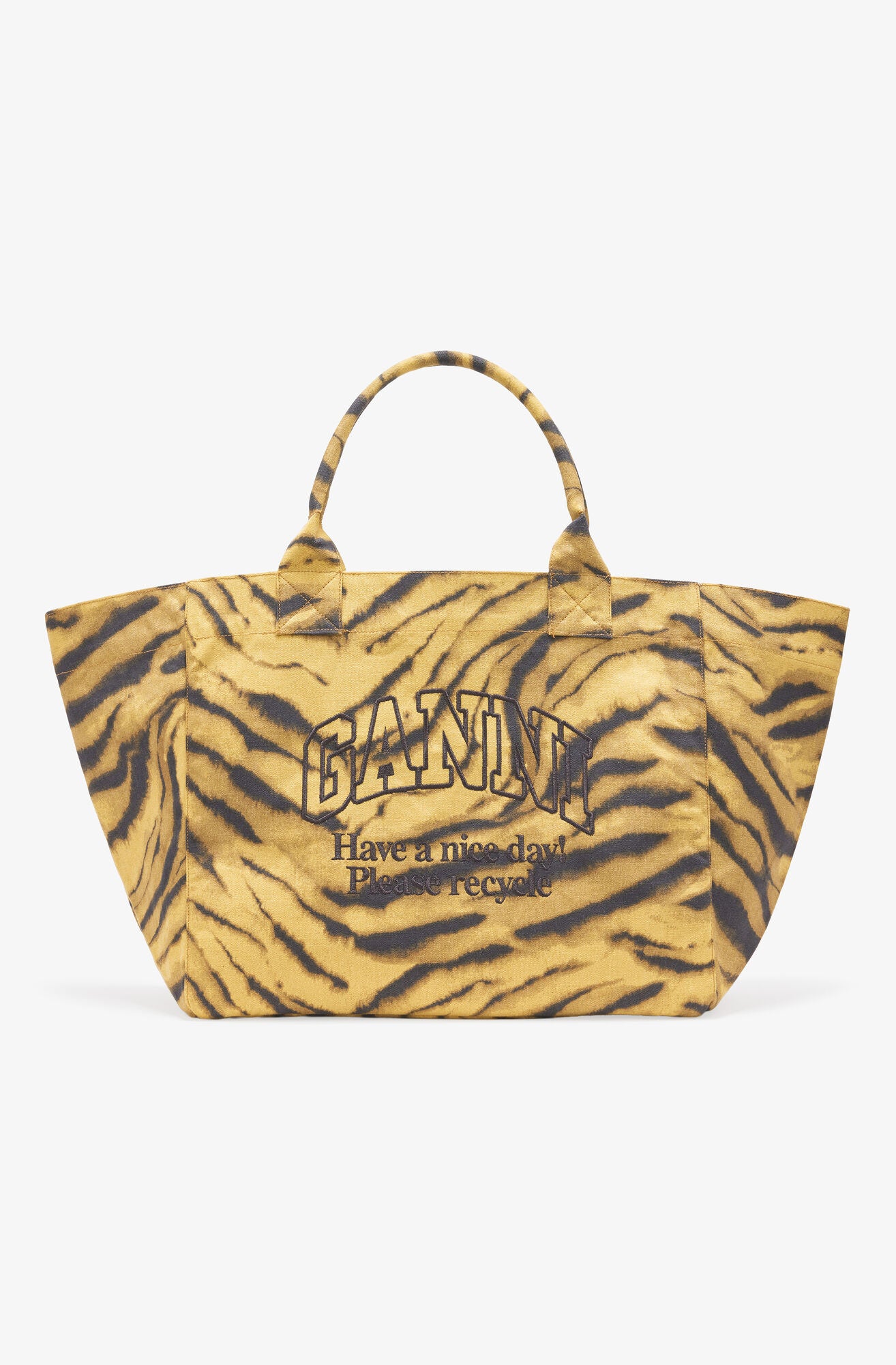 GANNI XXL Shopper, Khaki, Tasche