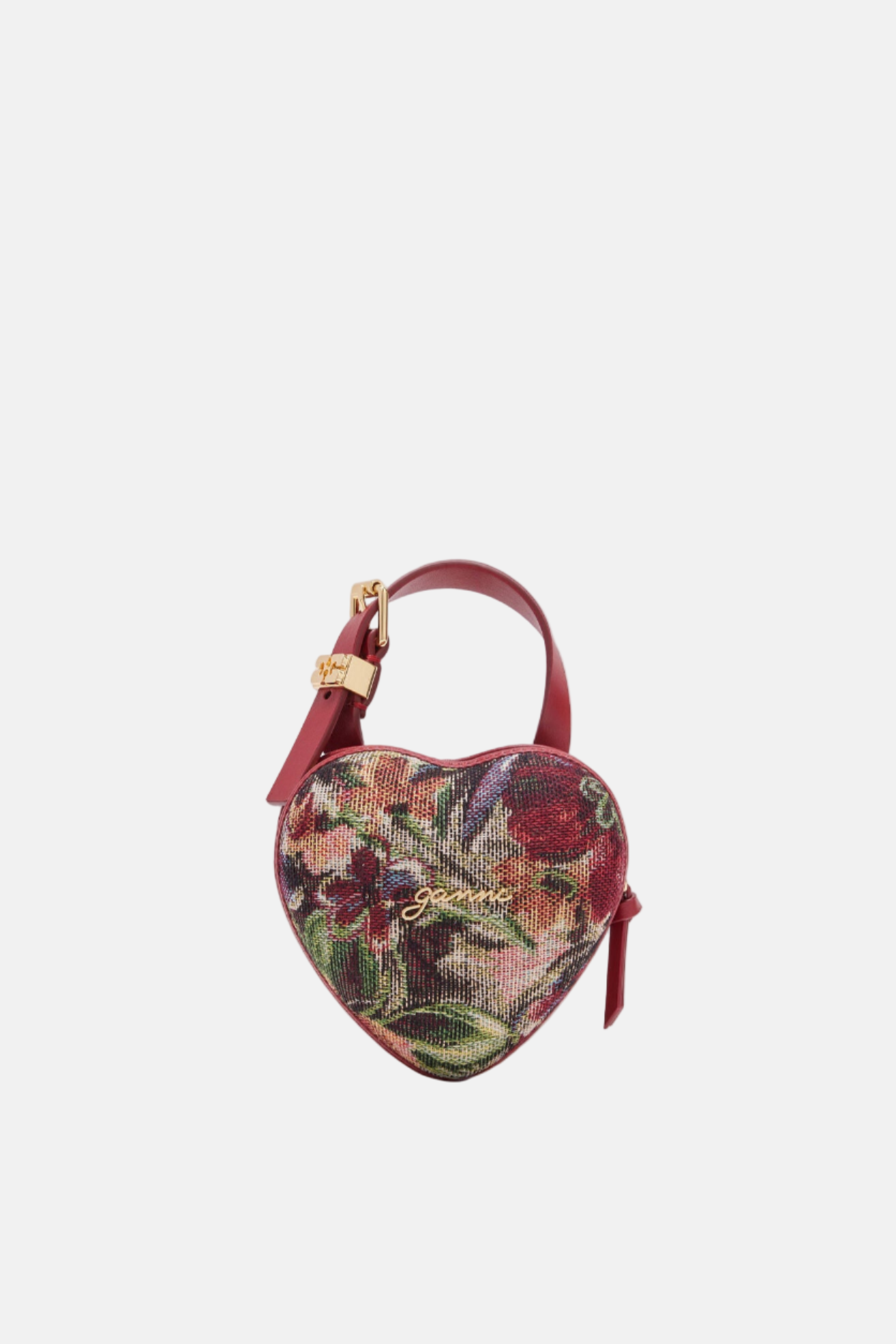 GANNI Nano Heart, Tawny, Tasche
