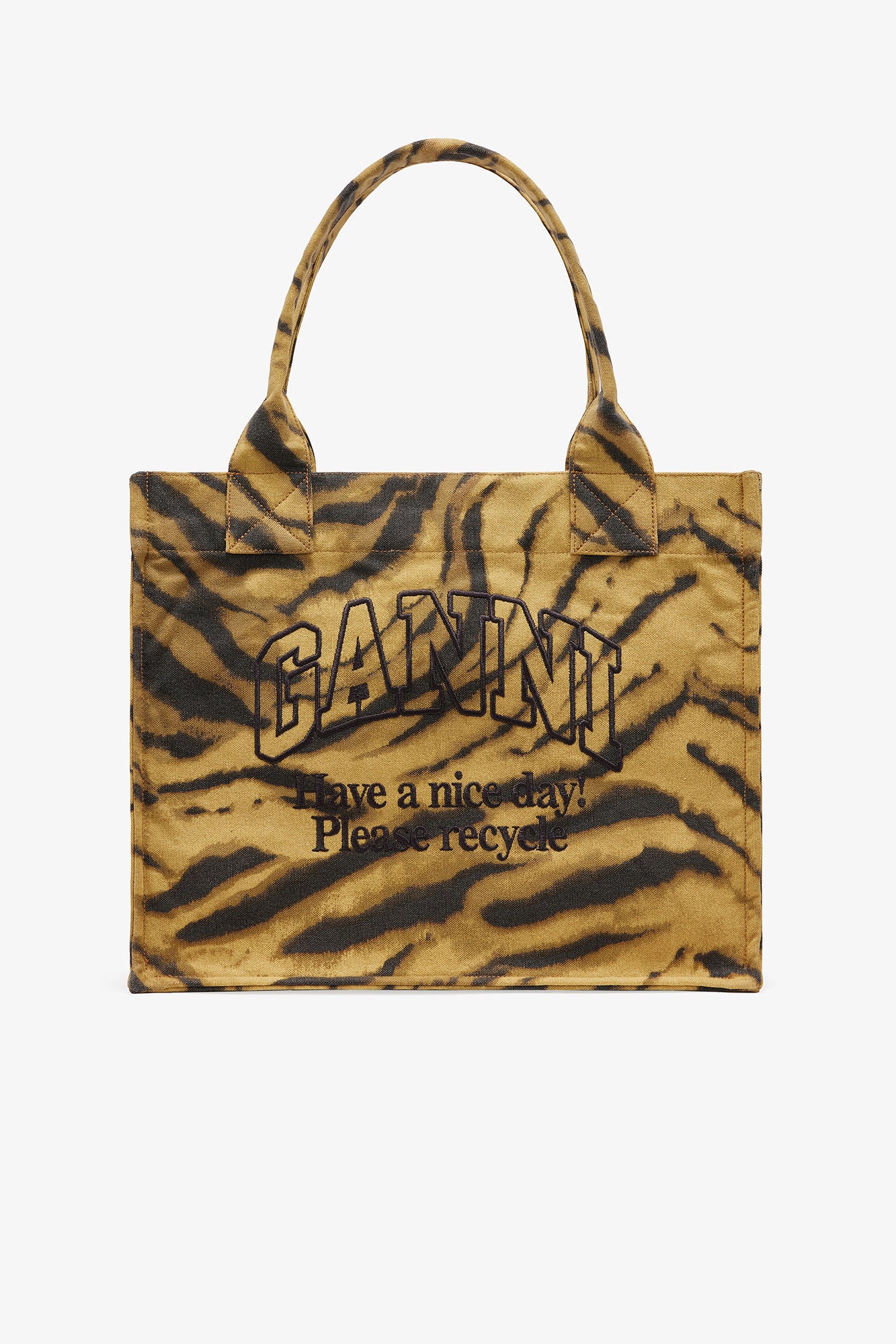 GANNI Large Shopper, Khaki, Tasche