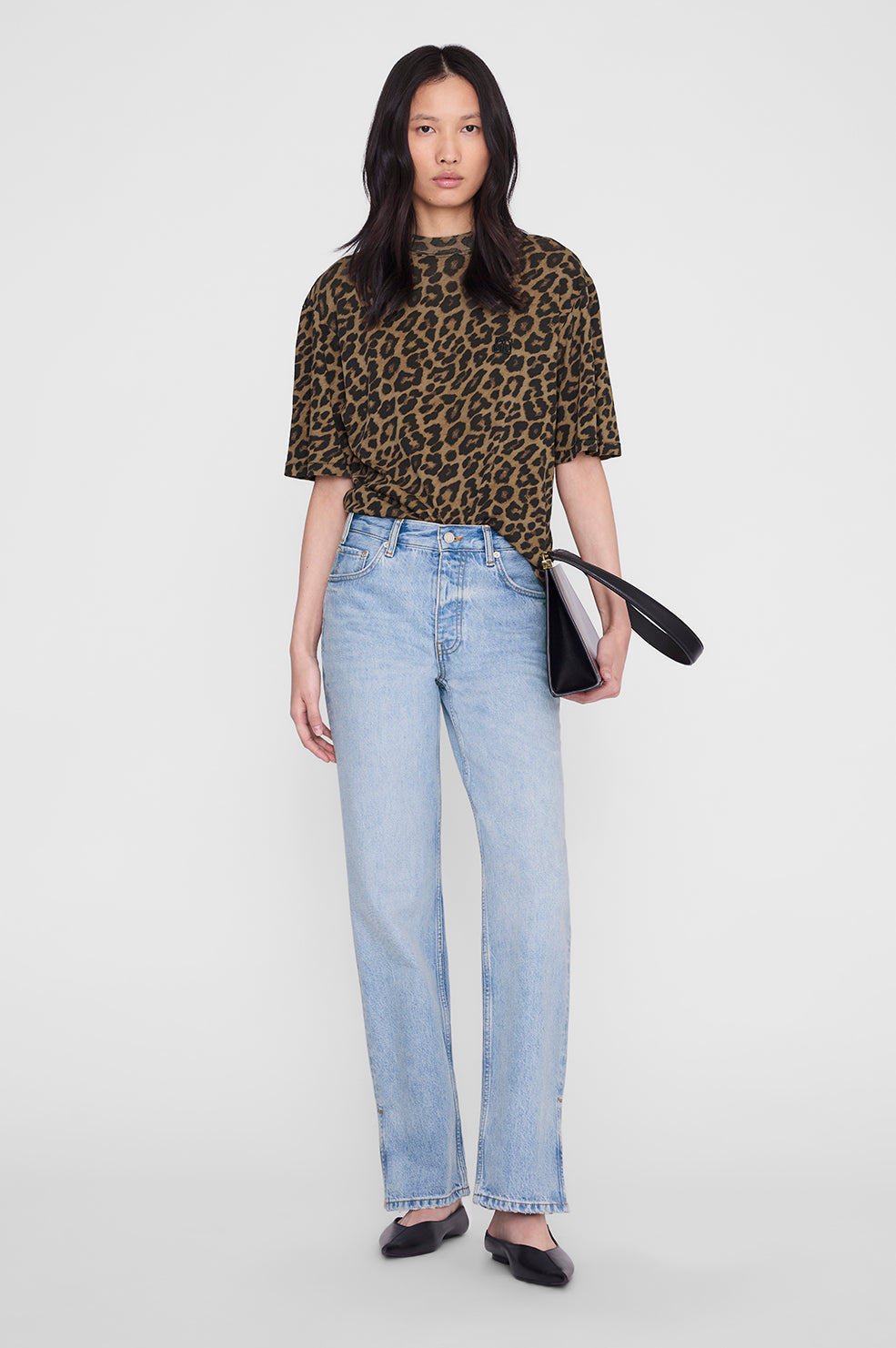 Anine Bing Avi Tee, Leopard, Shirt
