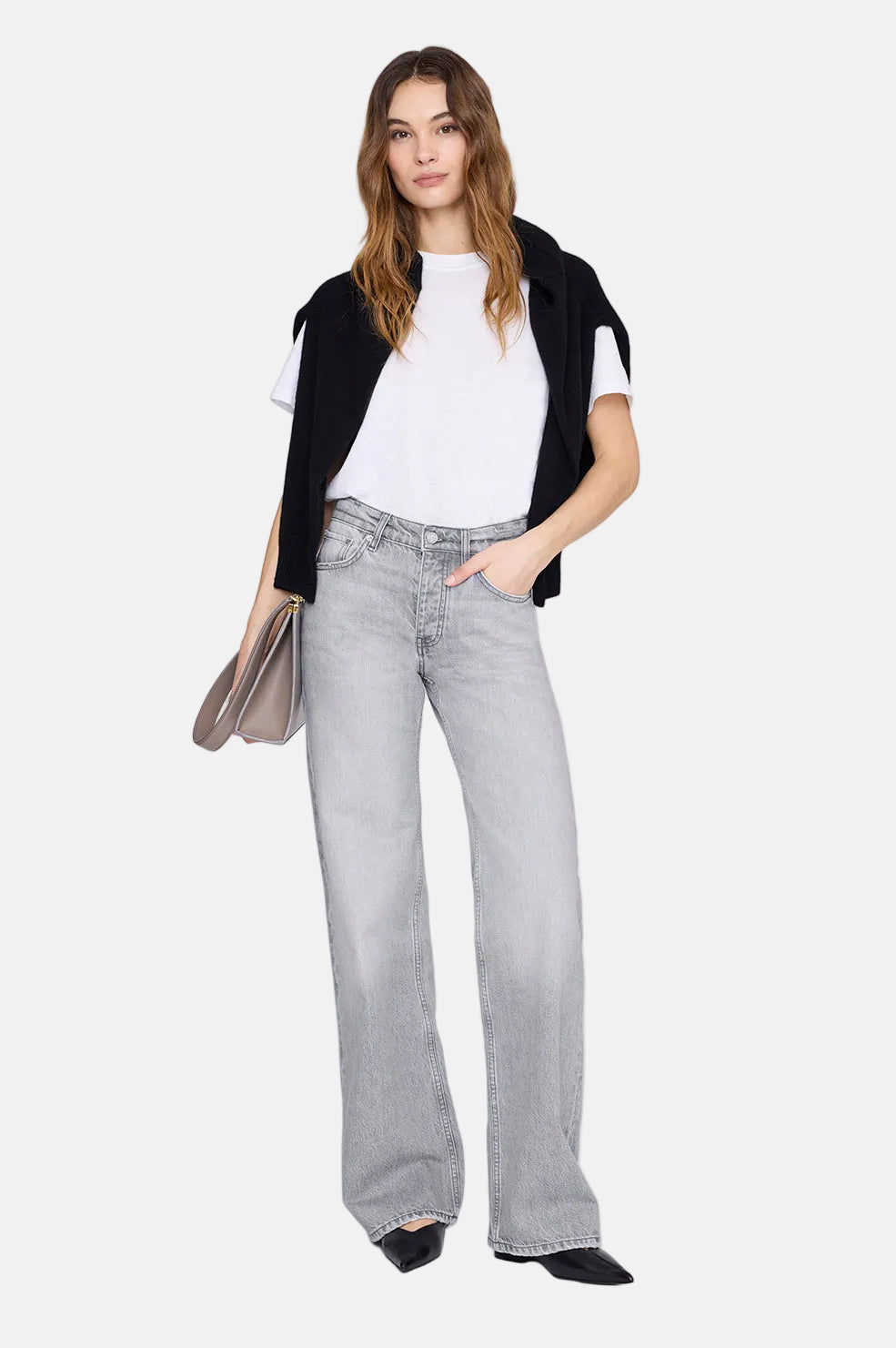 Anine Bing, Hugh Jean, Oyster Grey, Jeans