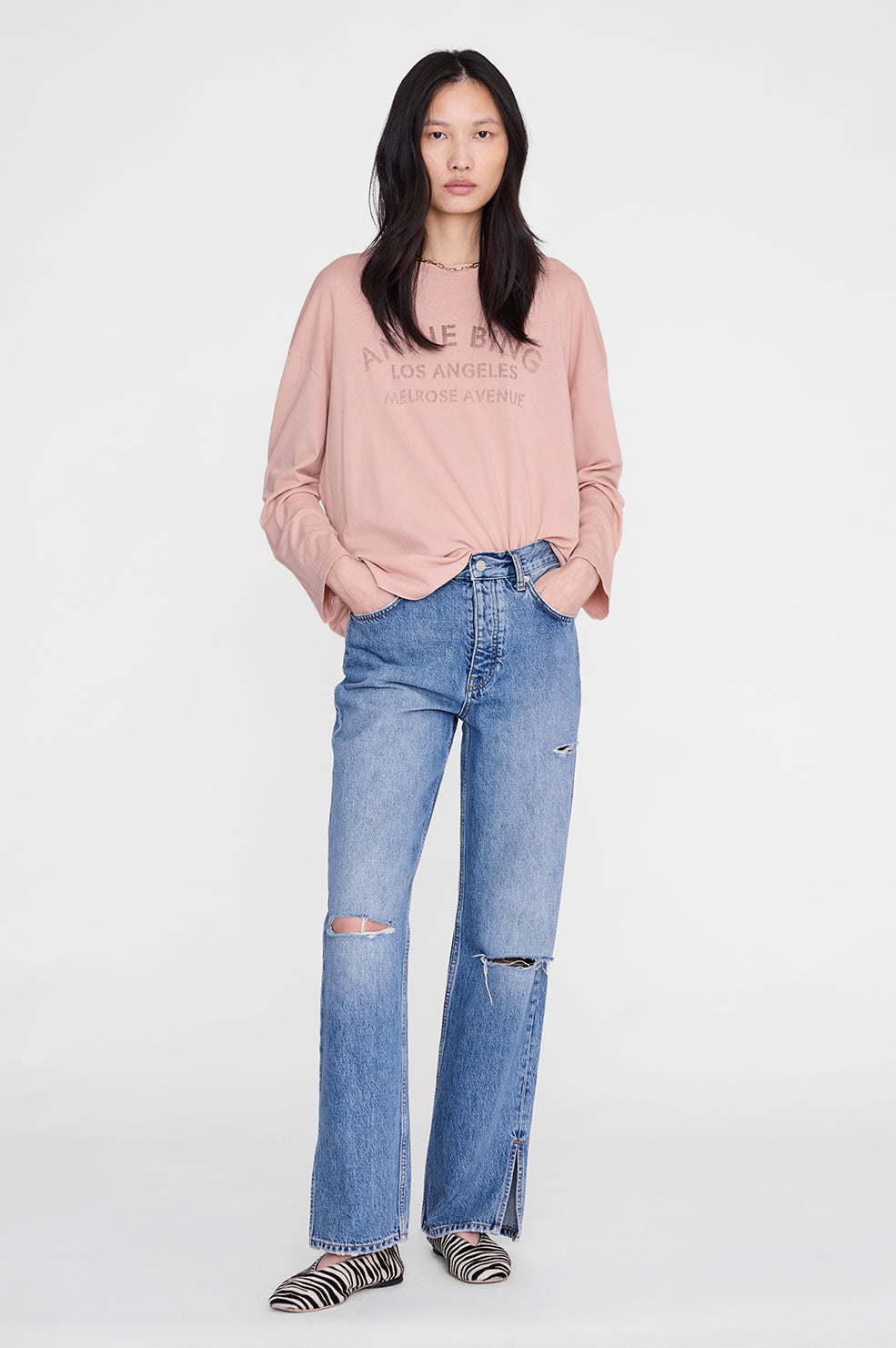 Anine Bing Ivan, Pink, Longsleeve