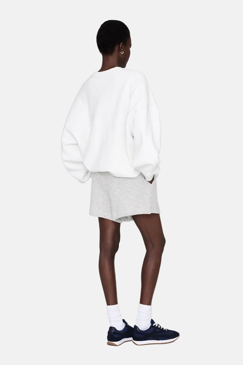 Anine Bing, Kam, Framed Monogram Ivory/Schwarz, Shorts