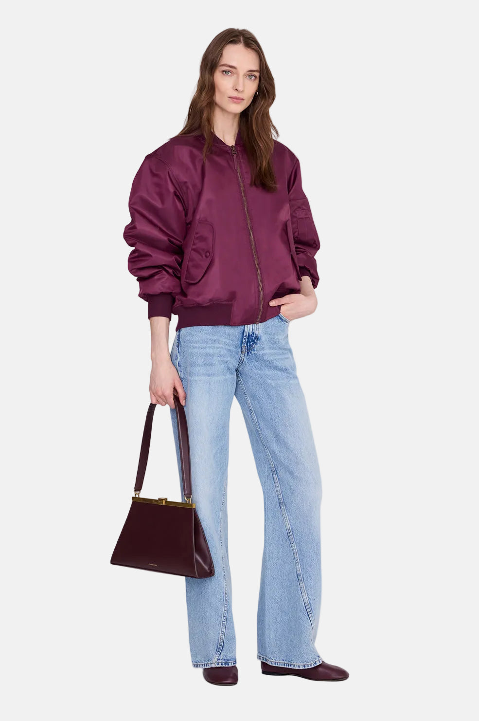 Anine Bing Leon, Burgundy, Bomber