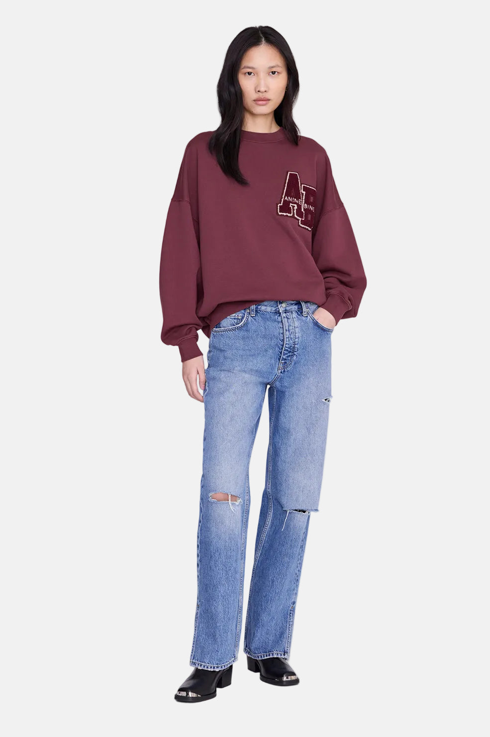 Anine Bing Miles, Burgundy, Sweater