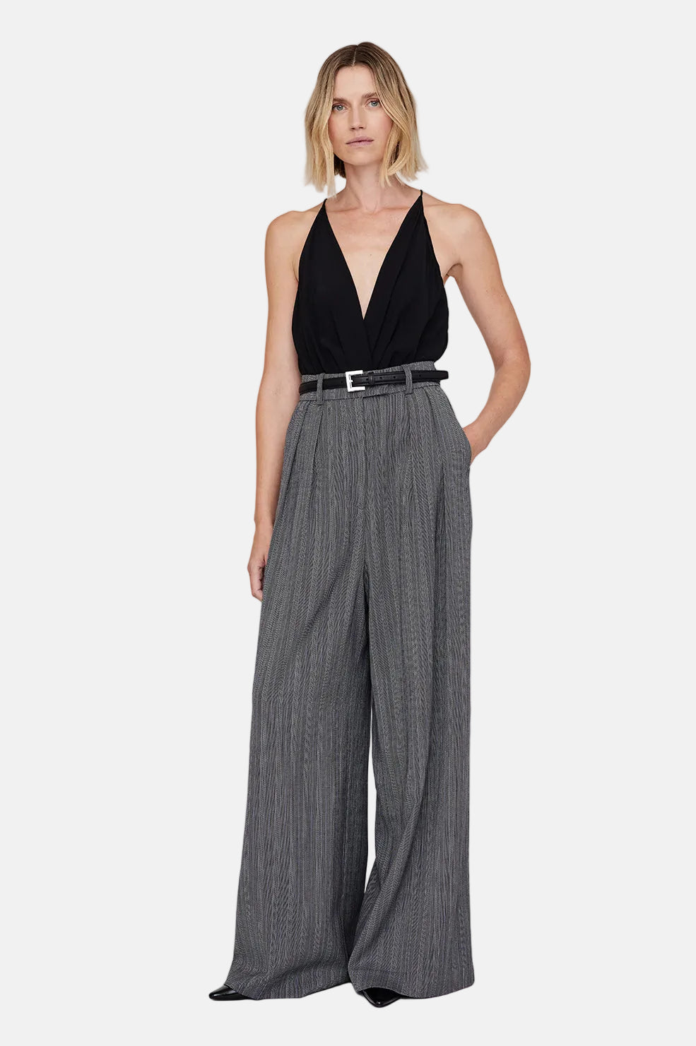 Anine Bing Nicola Gürtel in Black/Silver – Ansicht 2