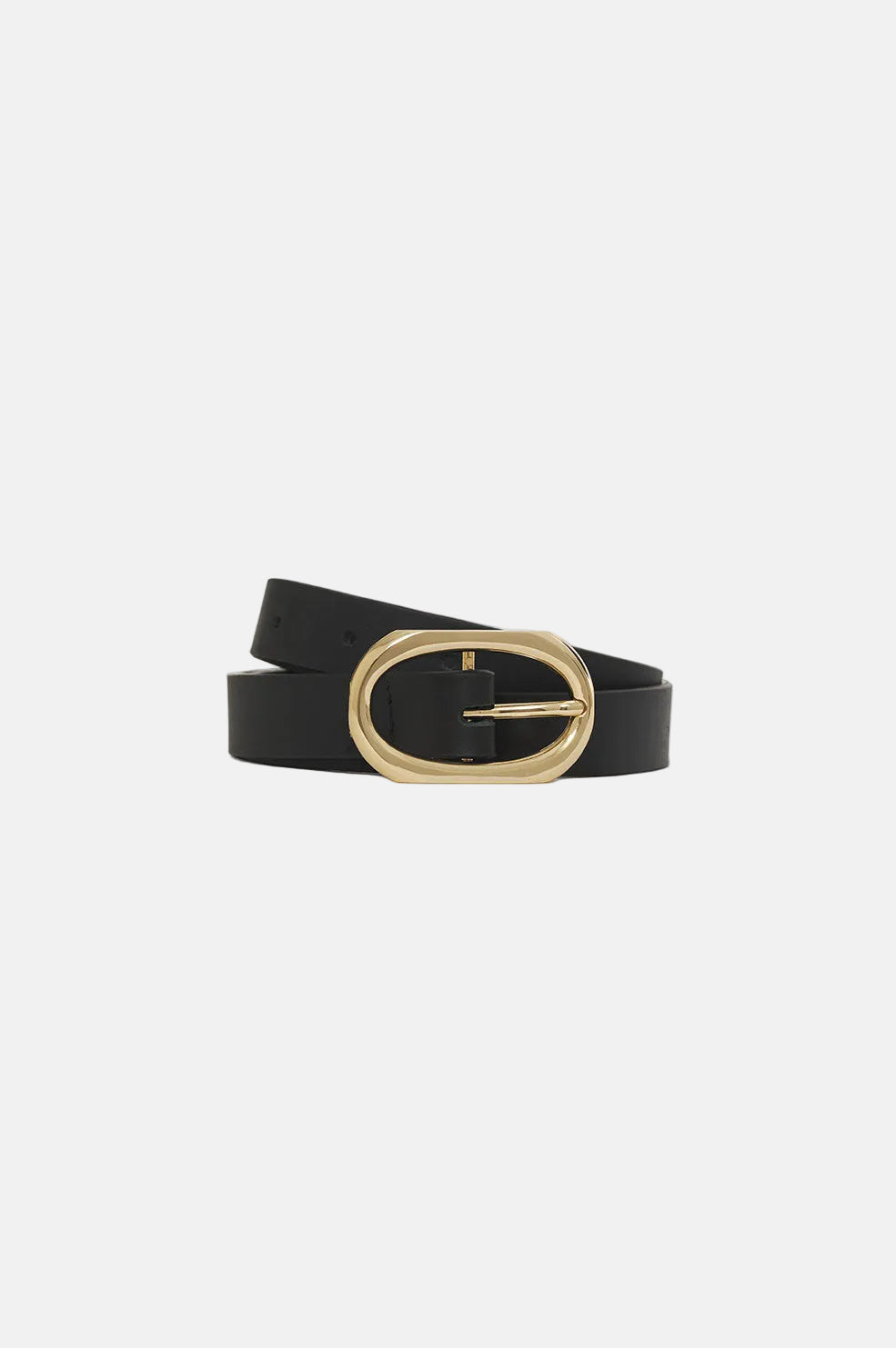 Anine Bing Small Signature Link, Schwarz/Gold, Gürtel