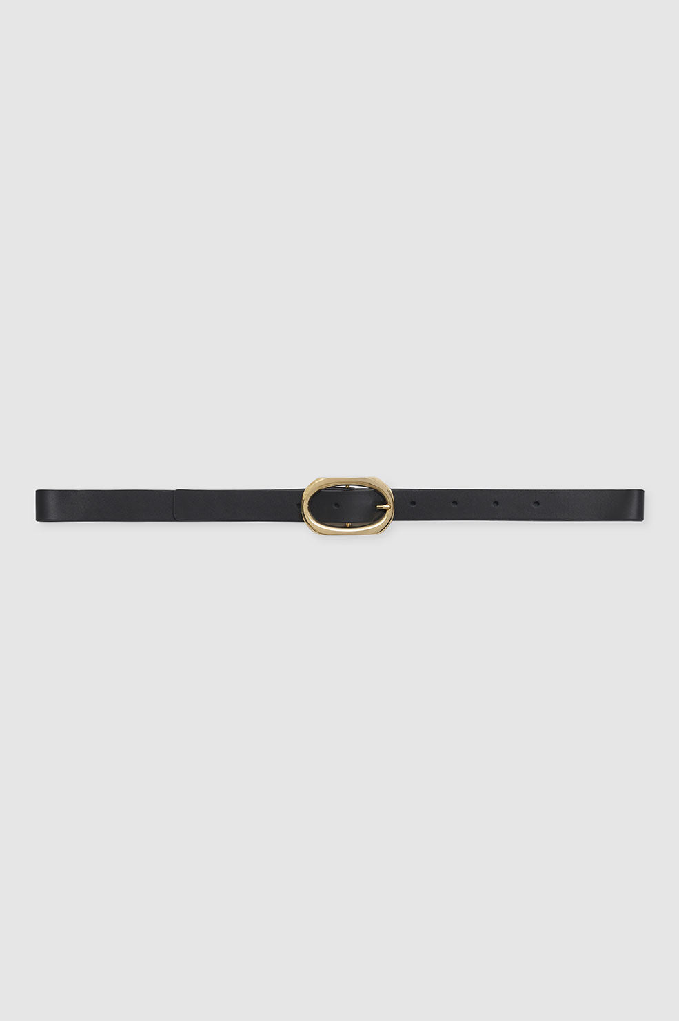 Anine Bing Small Signature Link, Schwarz/Gold, Gürtel