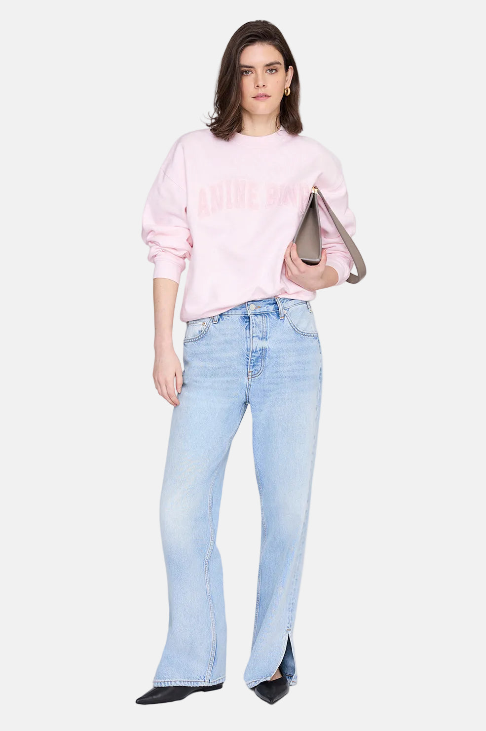 Anine Bing, Spencer, Powder Pink, Sweatshirt
