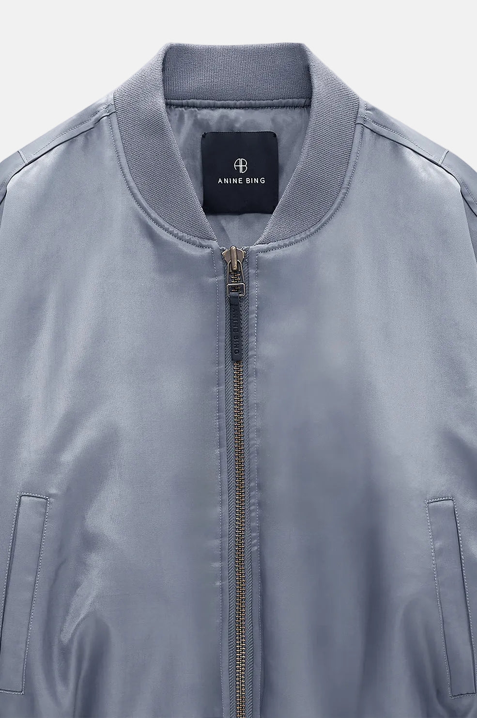 Anine Bing Cropped Leon, Dark Grey, Bomber