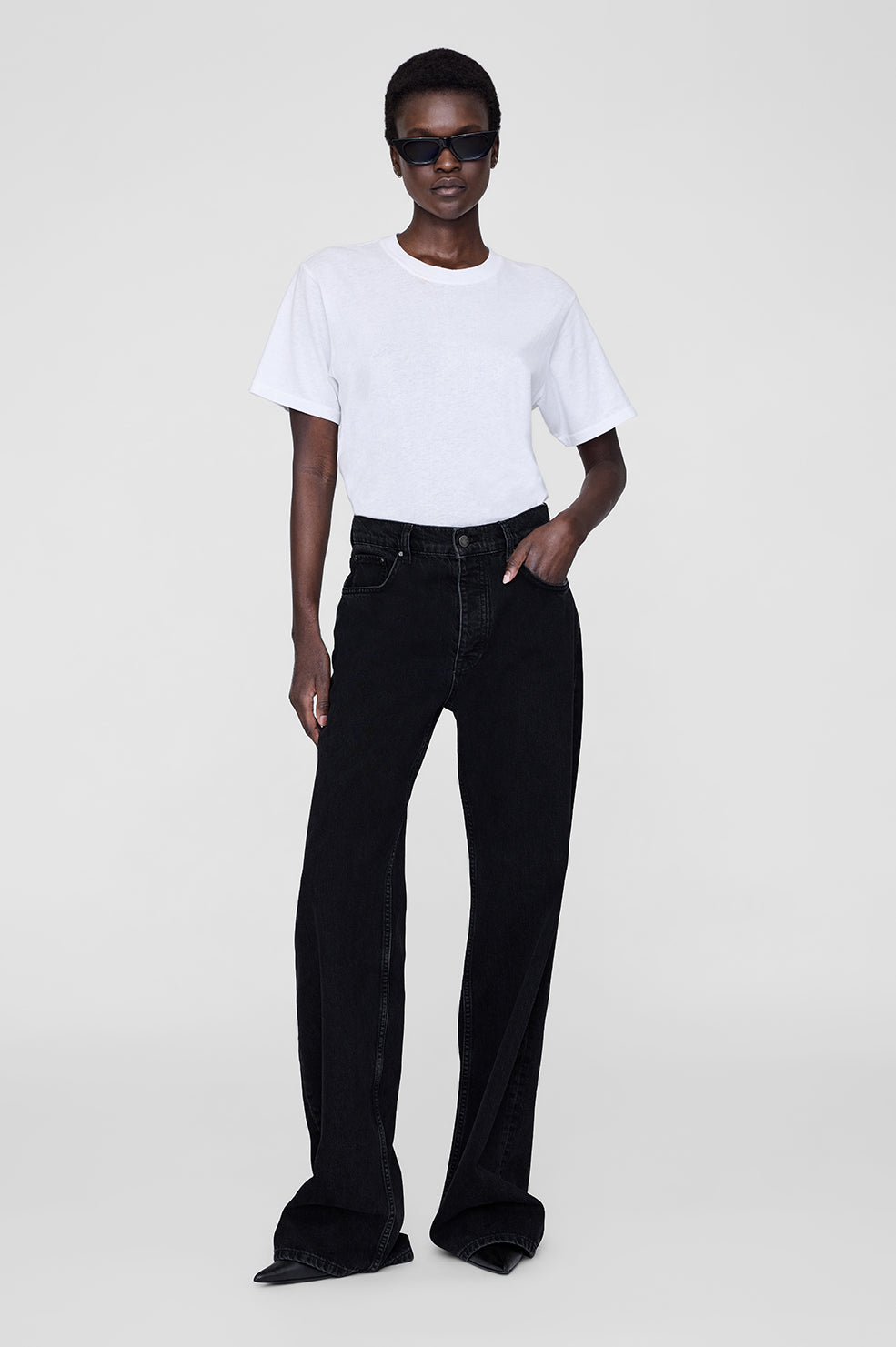 Anine Bing Hugh Jean, Black, Hose