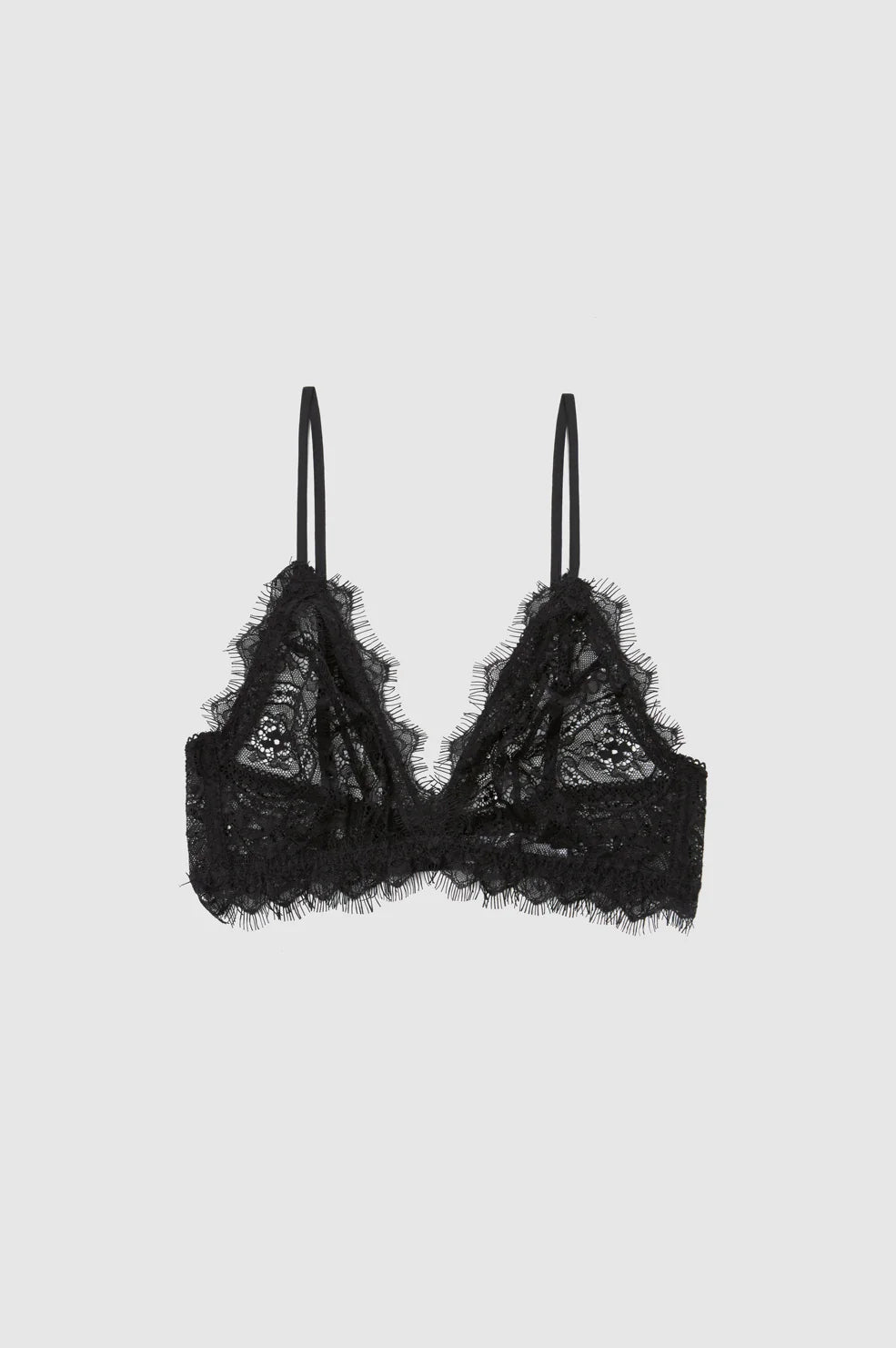 Anine Bing, Black, Lace Bra with Trim