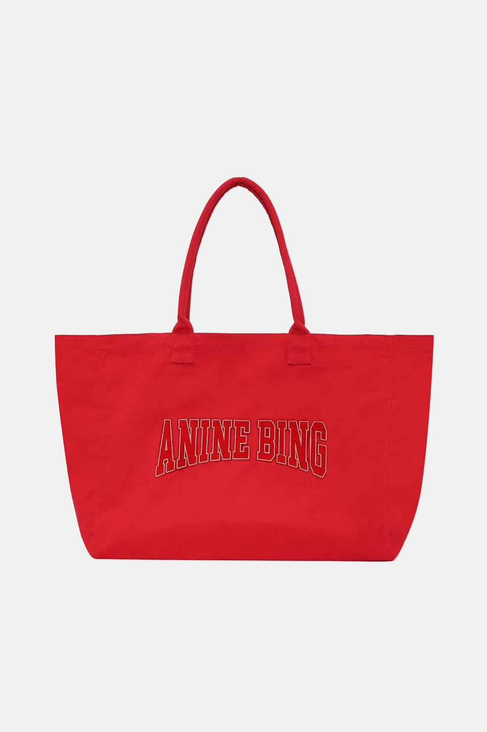 Anine Bing Leo Canvas Tote, Tango Red, Sac