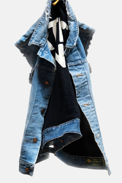 Americana Cutoff Vest, VFade, denim vest