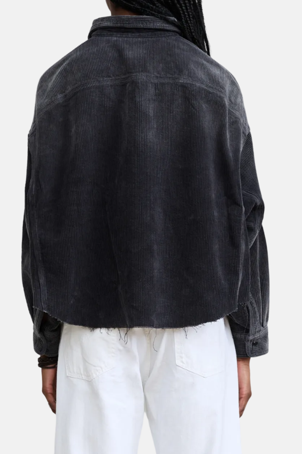 Denimist Cropped Utility, Washed Black Cord, Shirt