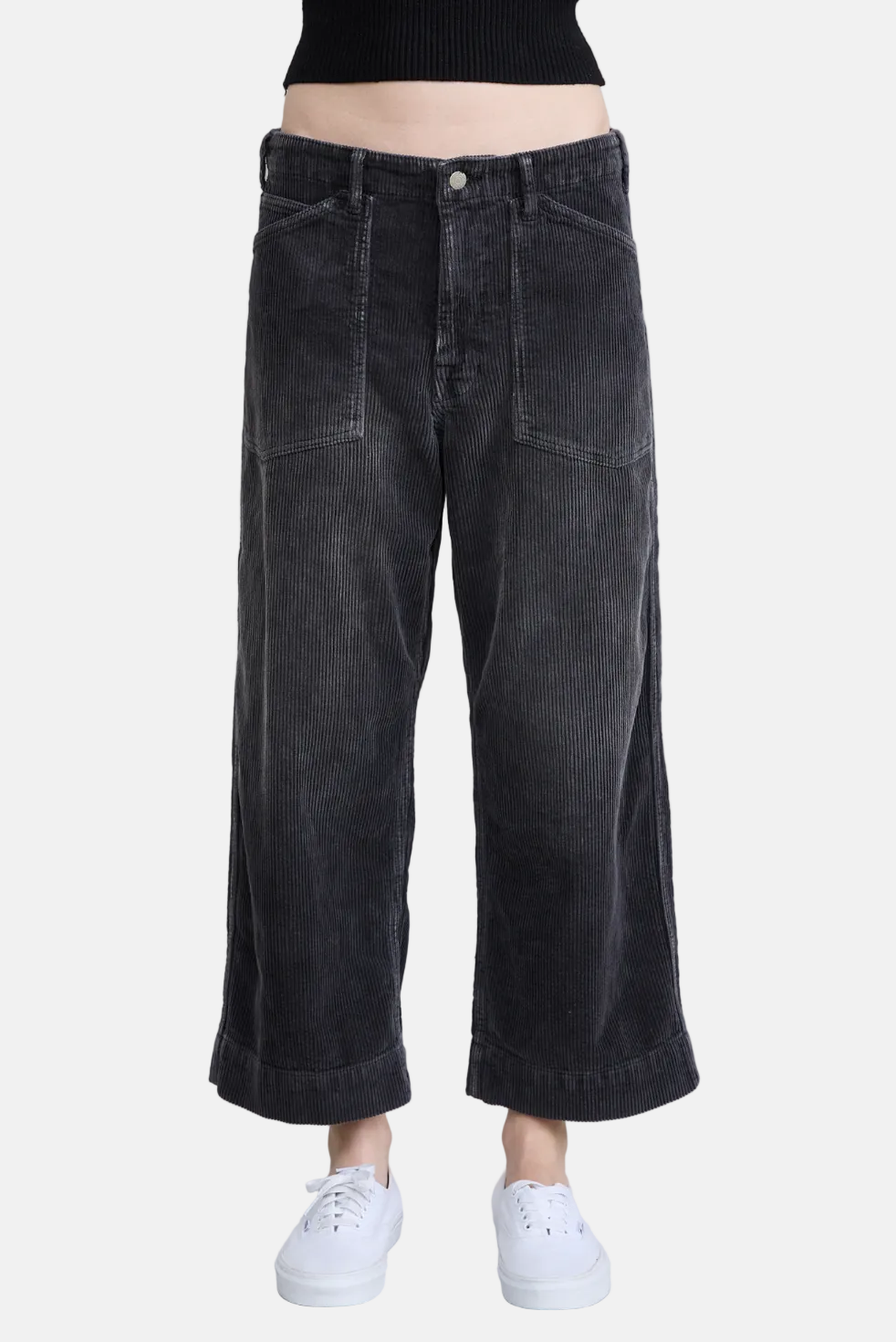 Denimist Georgia Work Pant, Washed Black/Cord, Jeans