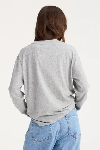 Slub melange, light grey, long sleeve