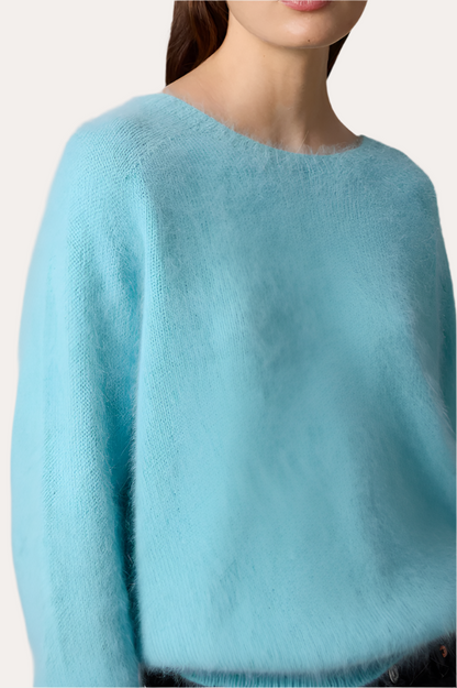 Girocollo Manica Baloon, Acqua, Pullover