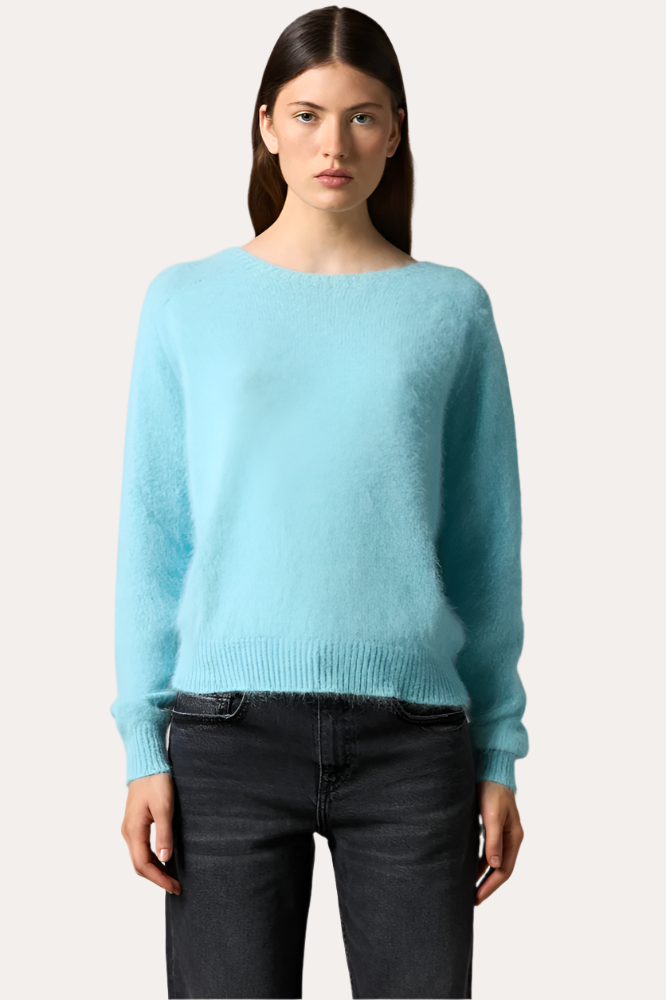 Girocollo Manica Baloon, Acqua, Pullover