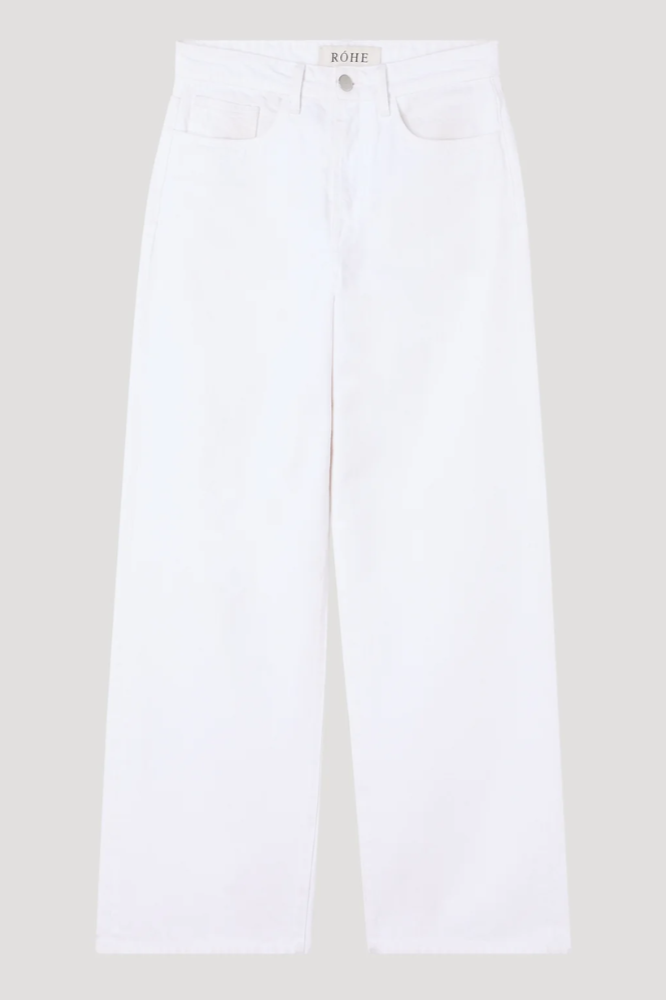 Low Waist Denim, Optic White, Jeans