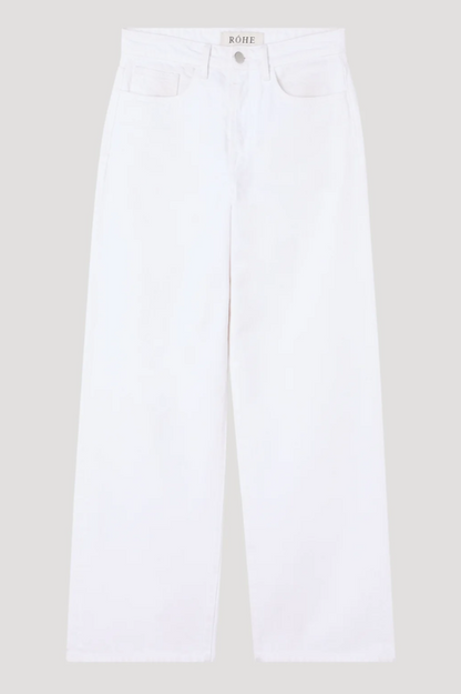 Low Waist Denim, Optic White, Jeans