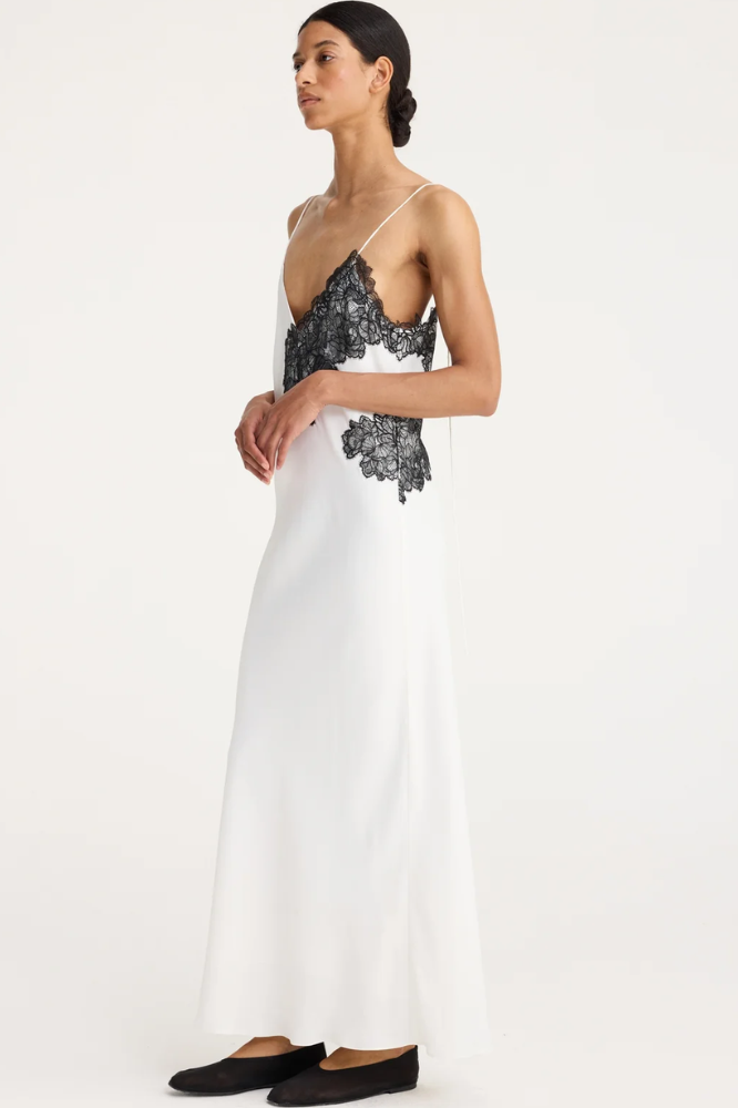 Lace Slip, Optic White, Dress