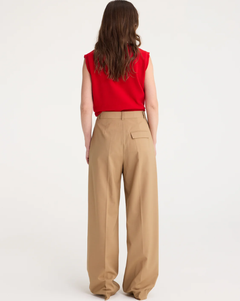 Wild Leg Pleated, Fawn, Pants