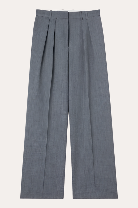 Wide Leg, Dark Grey Melange, Hose