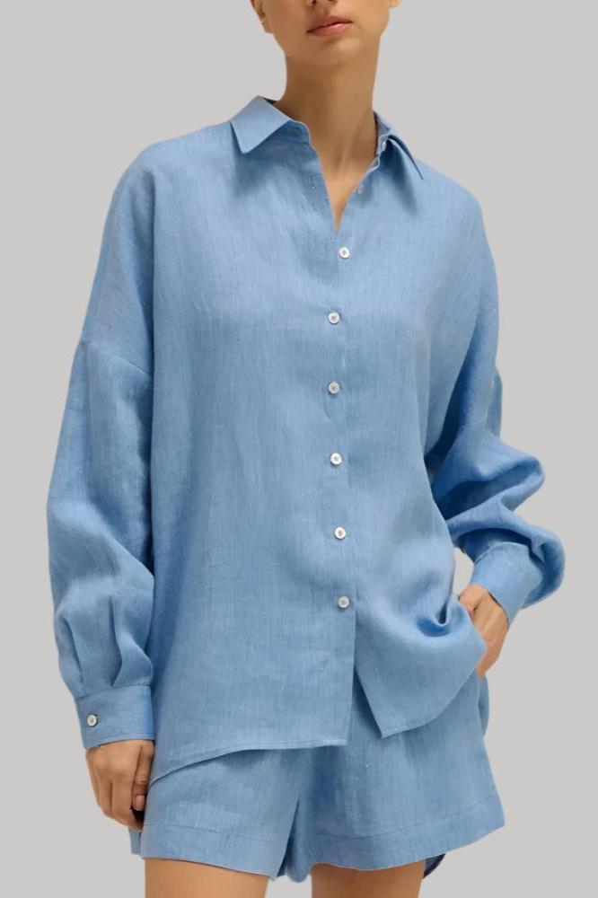 Bilbao Linen, Blue, Shirt