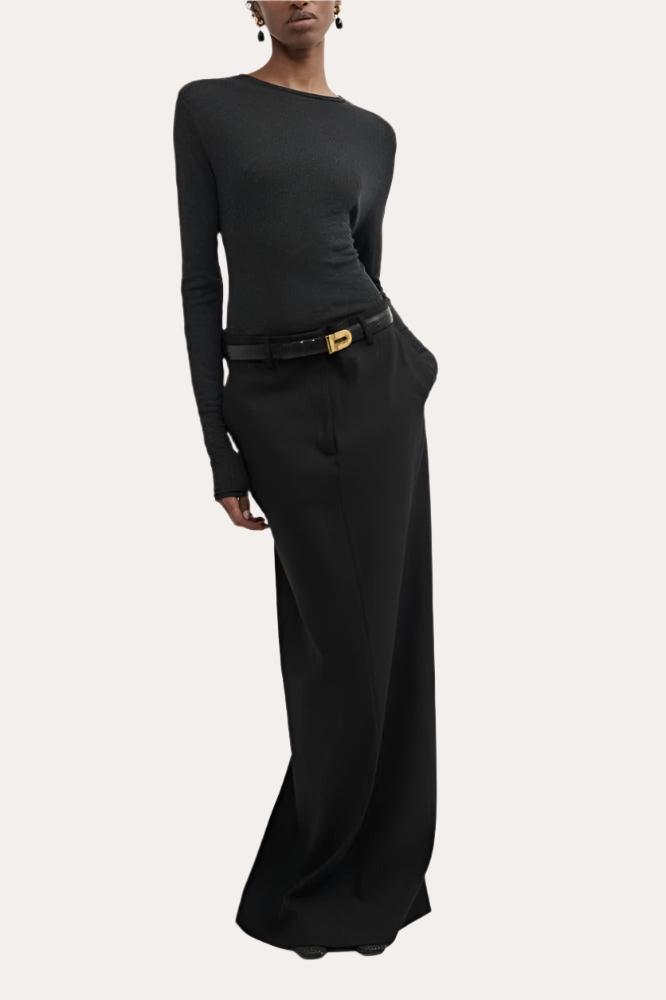 Tailored, Black, Maxi Skirt