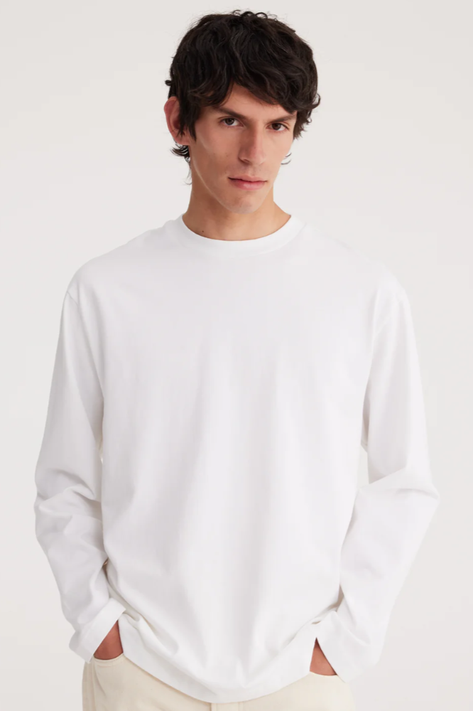 Oversized, White, Longsleeve