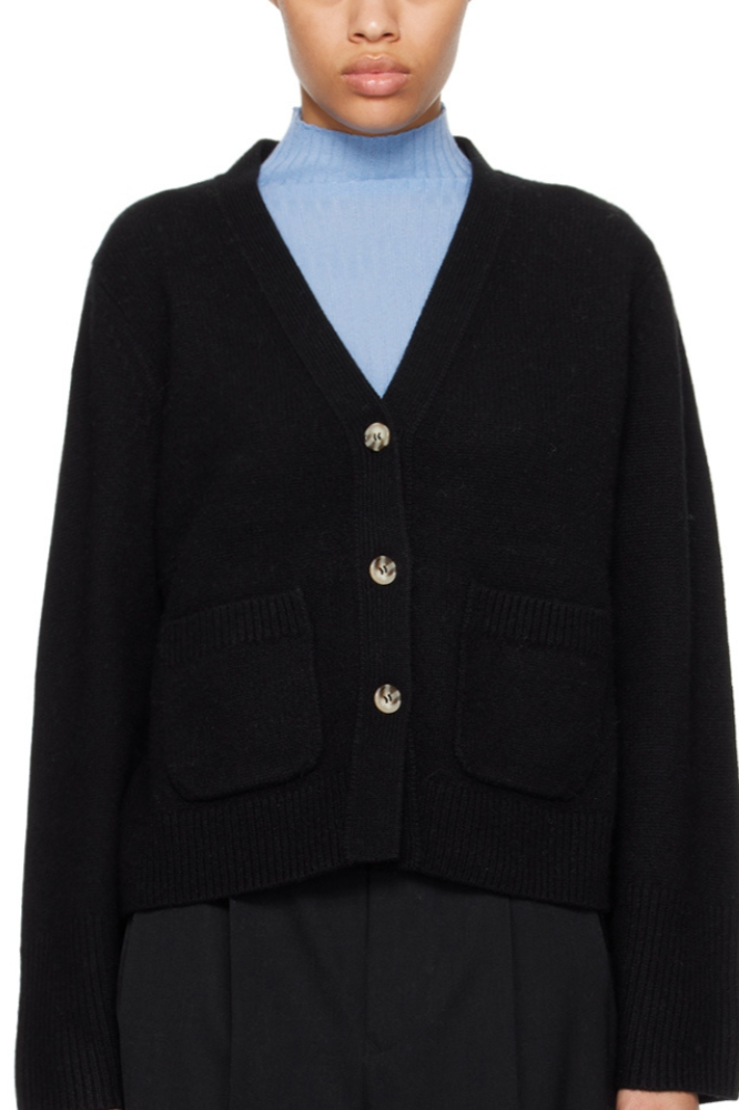 Janelle, Black, Cashmere, Cardigan