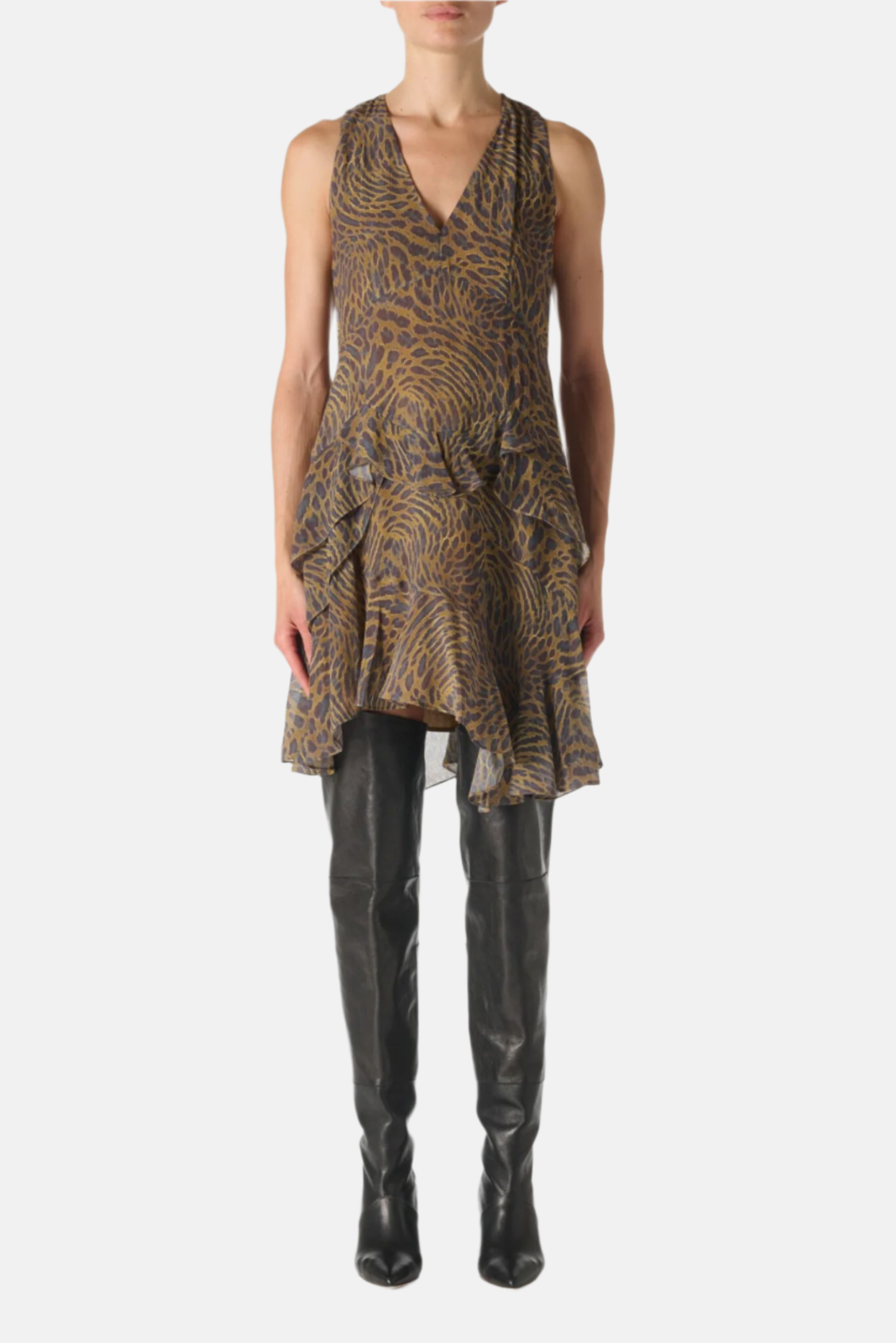 IRO Cillian, Multico Leopard Ocre, Kleid