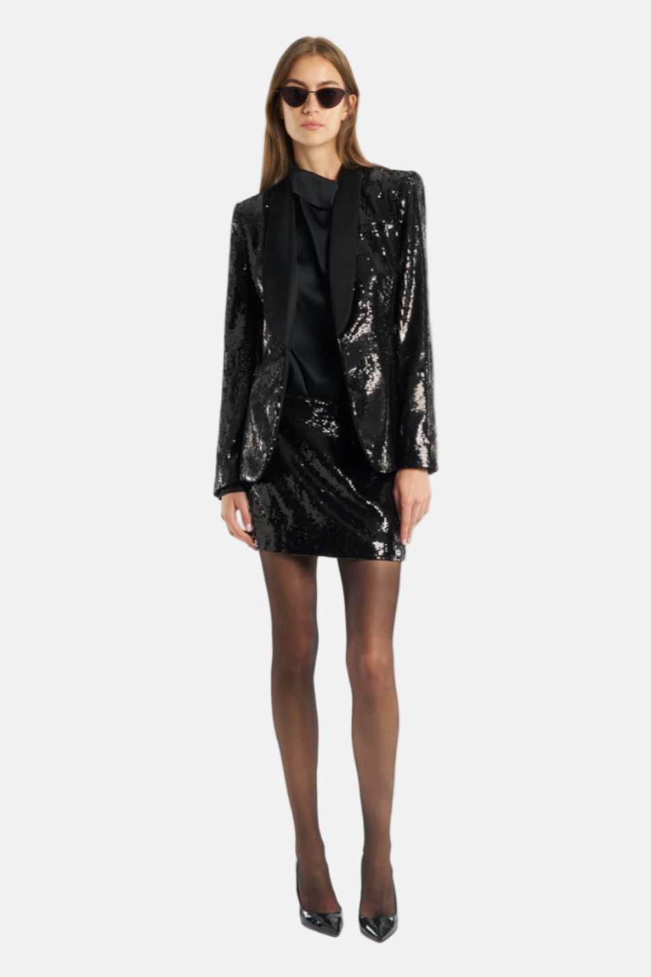 Dondup, Schwarz, Pailletten Blazer