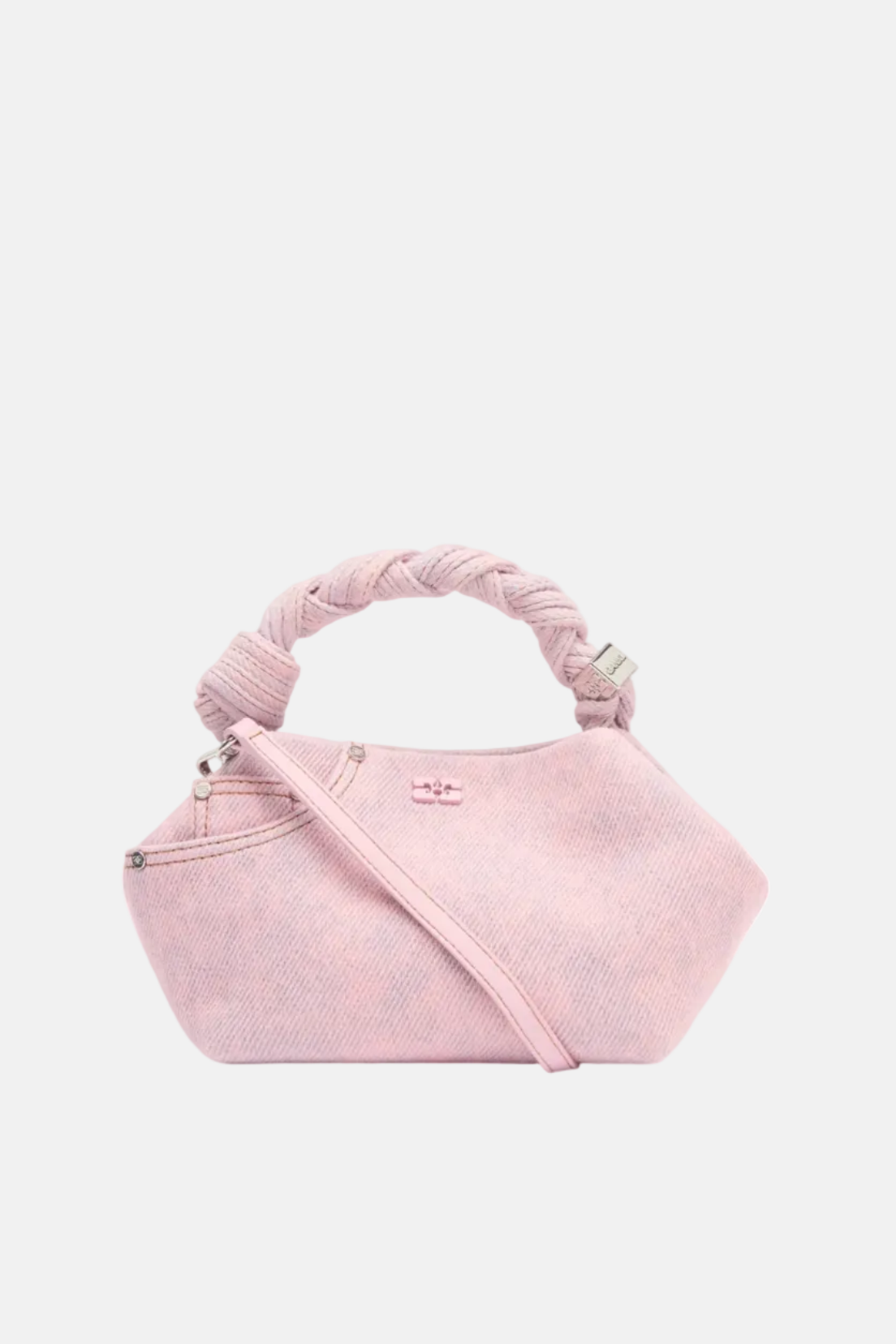 GANNI Bou Small Denim, Cameo Pink, Tasche