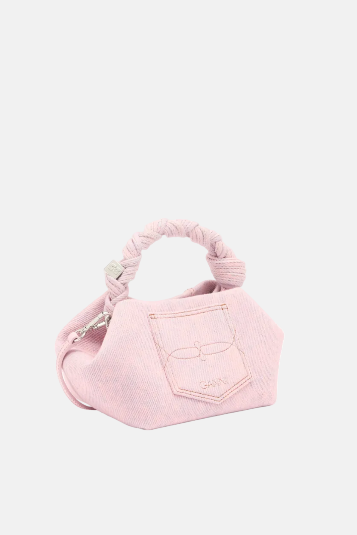 GANNI Bou Small Denim, Cameo Pink, Tasche
