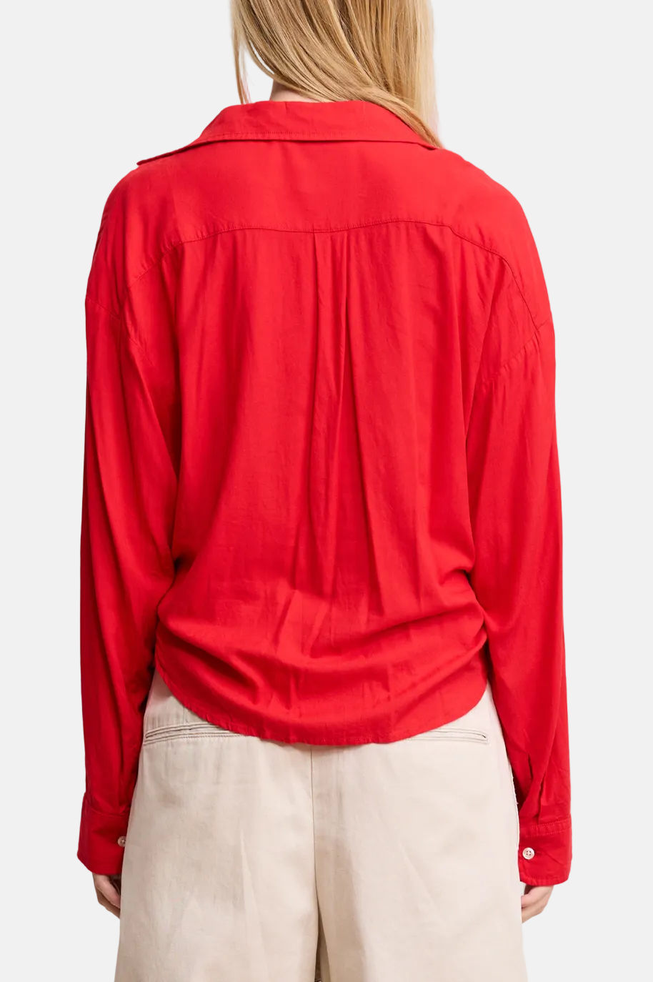 Denimist Slim Twisted Front Beach, Red, Shirt