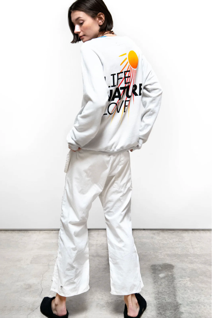 Free City Outofsight Poplinair Flapsnap, White Plant, Kite Pant