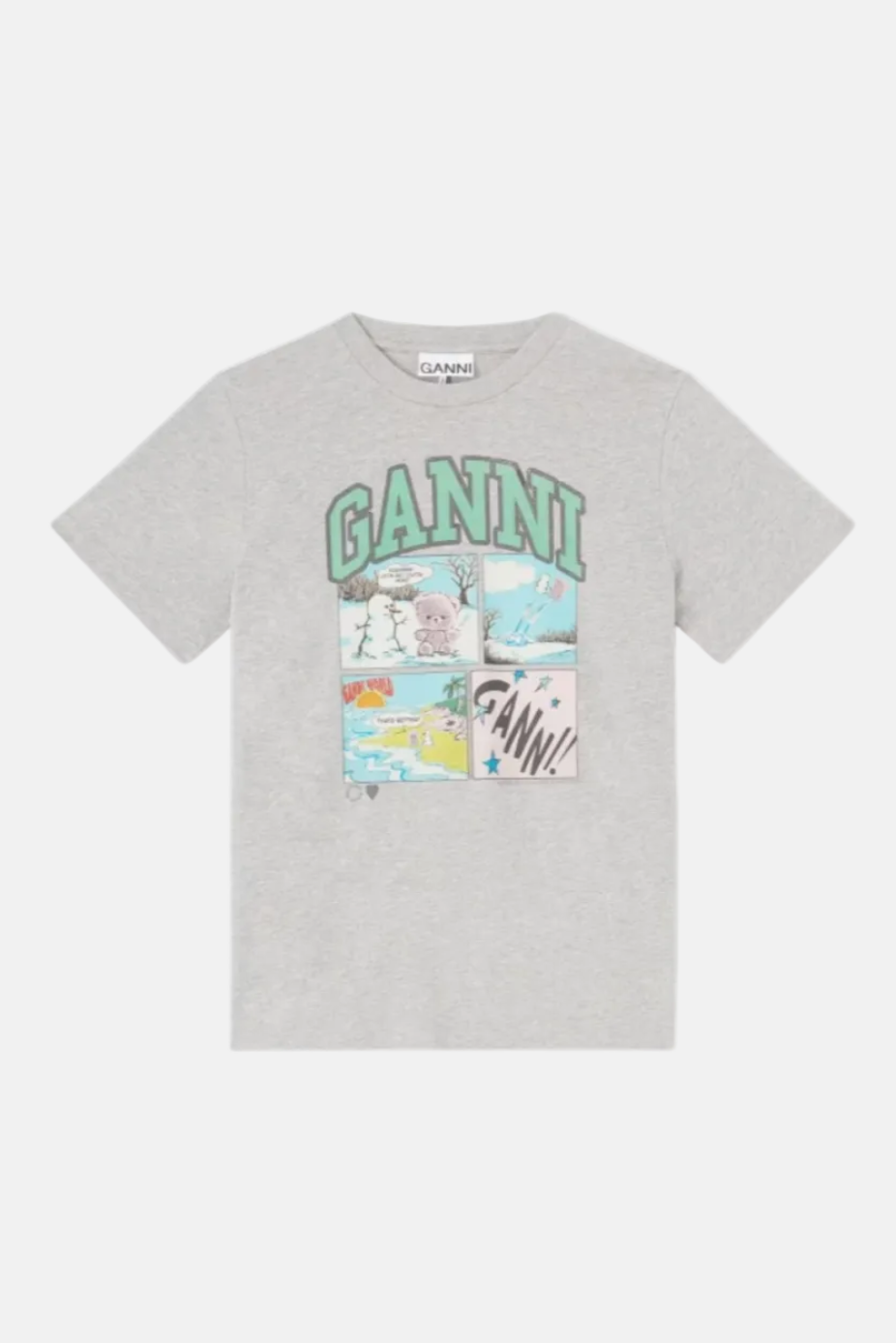 GANNI Cotton JerseyBear Comic Teddy, Paloma, T-Shirt