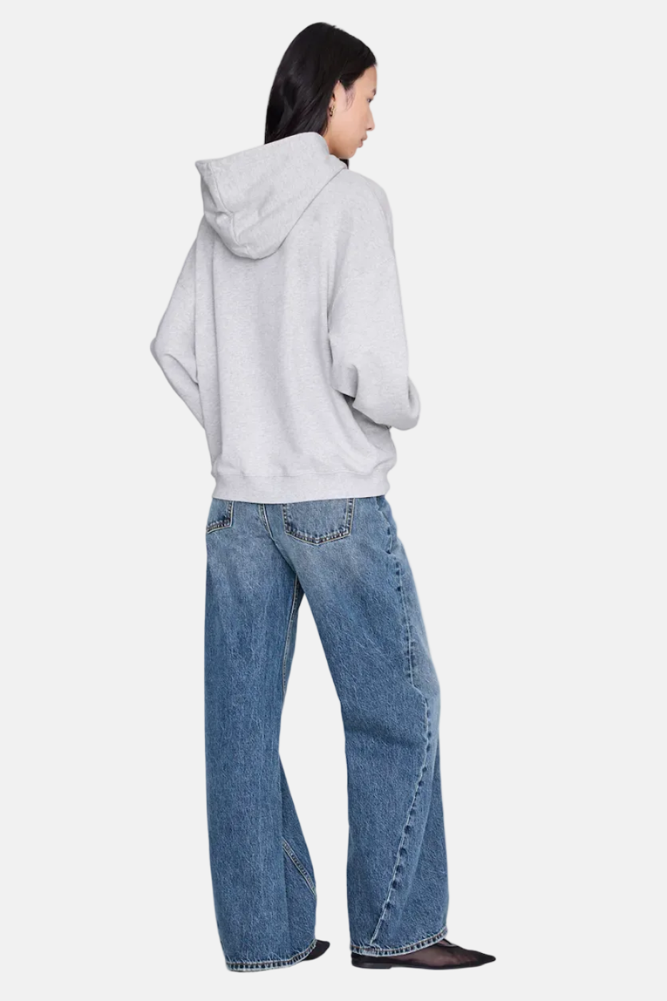 Anine Bing Harvey Sweatshirt in Heather Grey – Ansicht 4