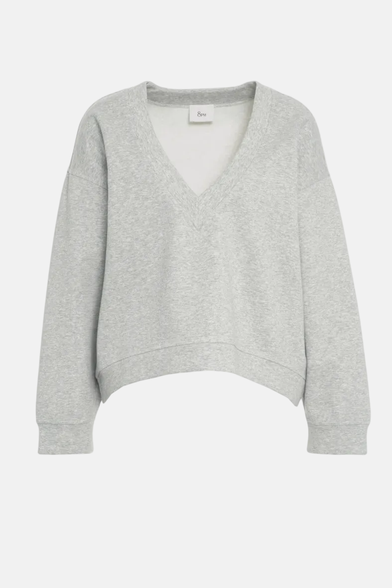 8PM Ravello, Light Grey Melange, Sweatshirt