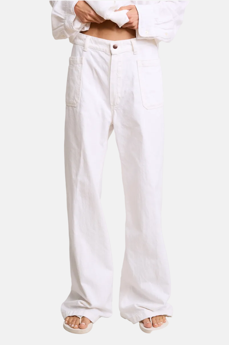 Denimist Deck Pant, White Wash, Hose