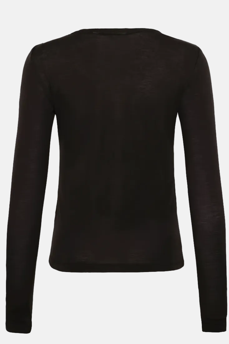 Gestuz Ninia Wool Roundneck, Chocolate Torte, Longsleeve