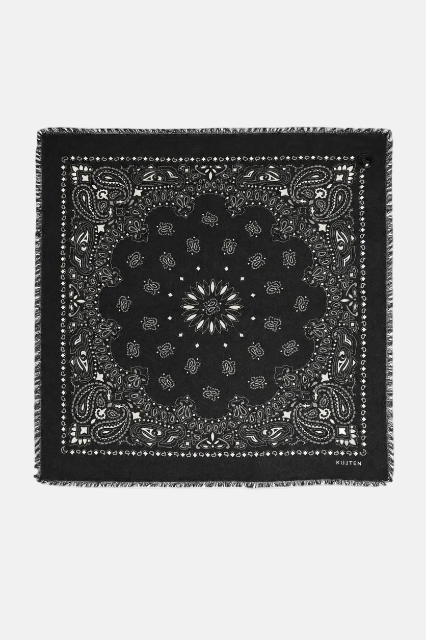 KUJTEN Hachiko Bico Noir Blanc Halstuch in Schwarz