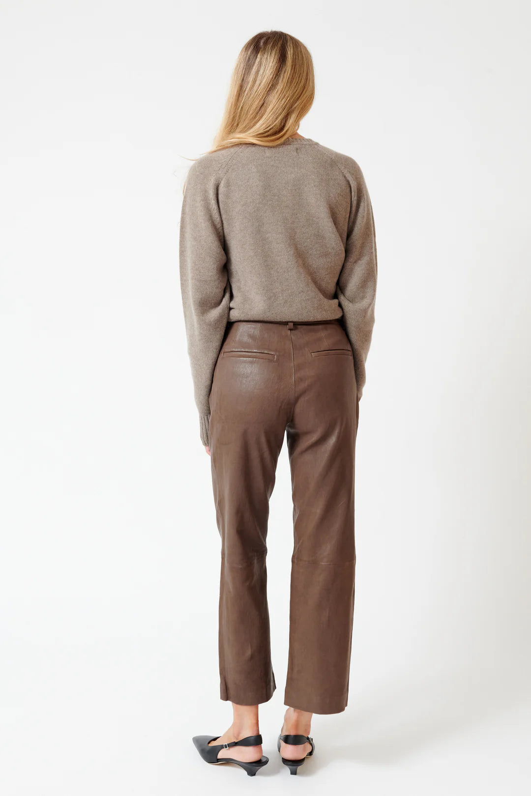 SPRWMN Cropped Baggy, Truffle, Hose