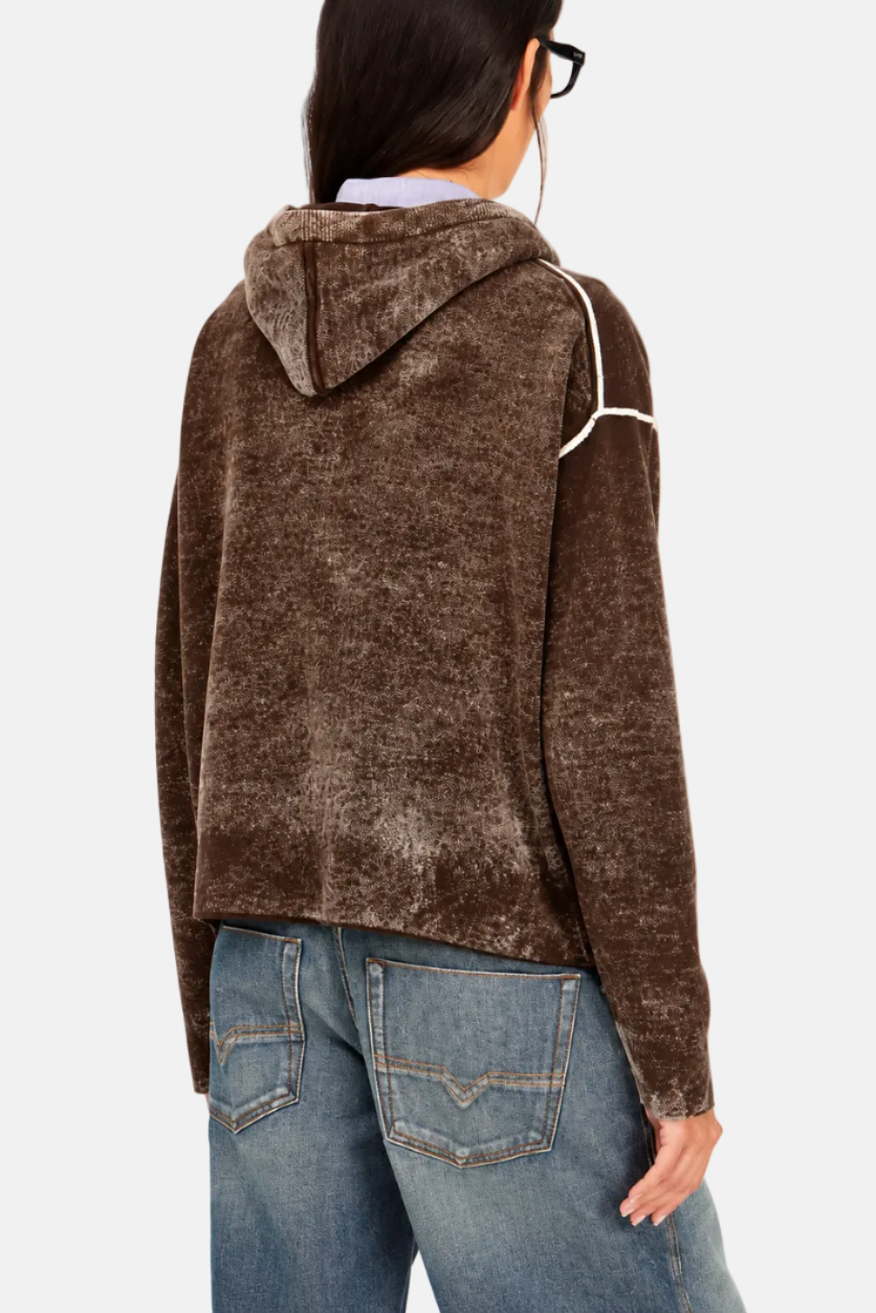 Diesel M-Hermine, Braun, Kapuzenstrickjacke