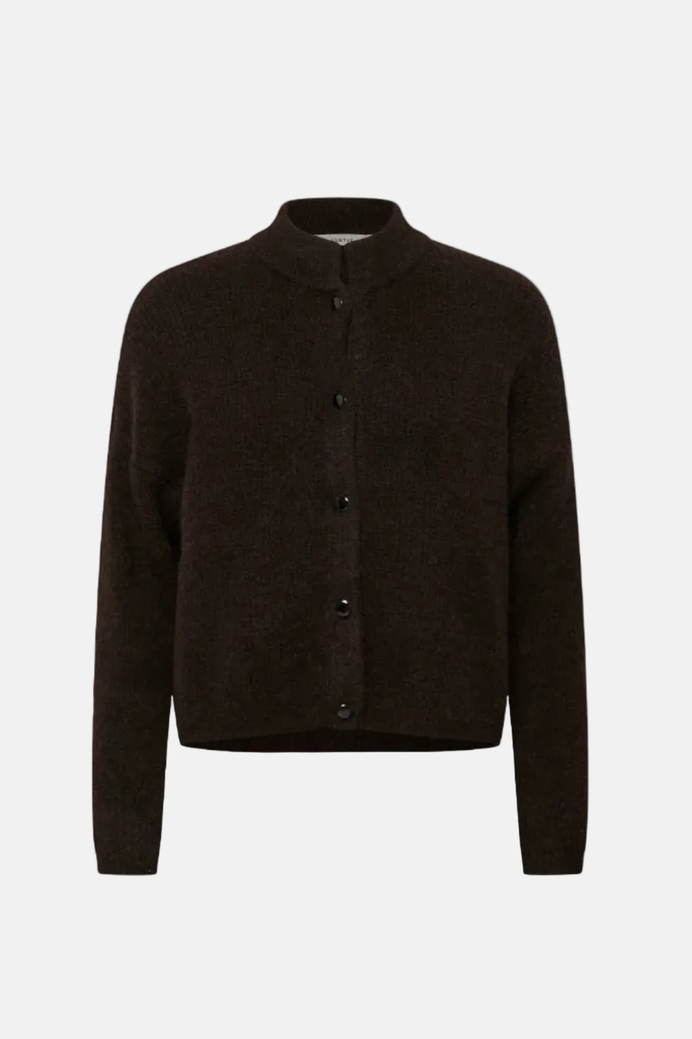 Gestuz Alpha Ganache Melange Short Cardigan Strickjacke in Braun