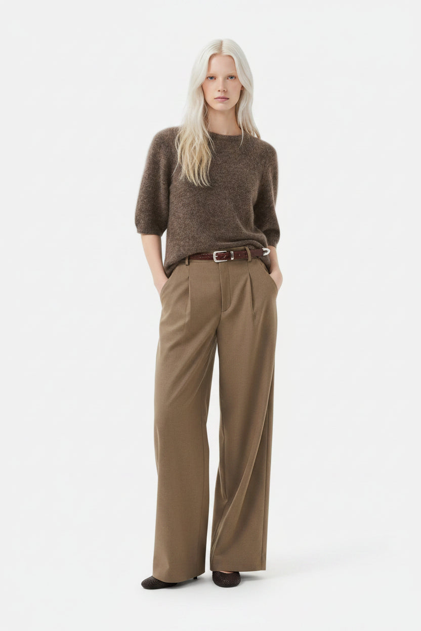 Gestuz DEBBIE TEE Chestnut Melange Shirt in Braun – Ansicht 2